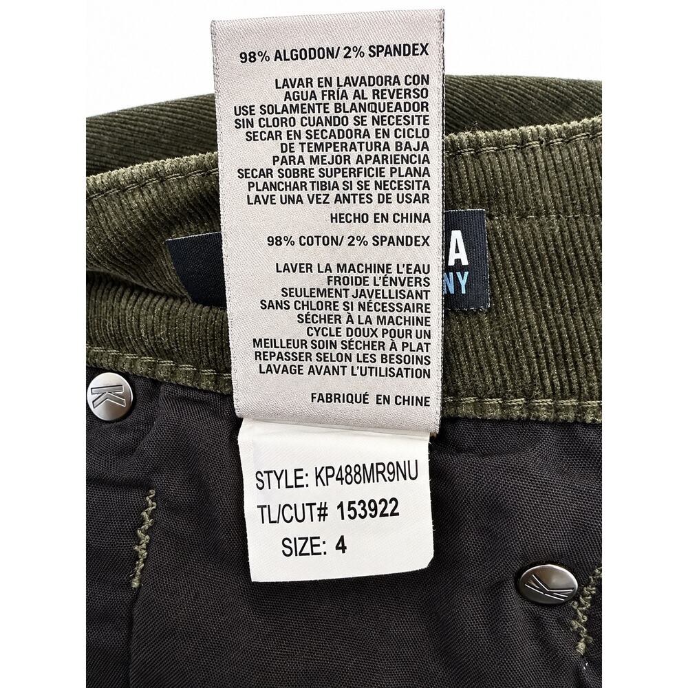 Quiet Luxury Preppy Heritage Olive Corduroy Skinny Pants KUT Diana Stretch 4 - Picture 13 of 14